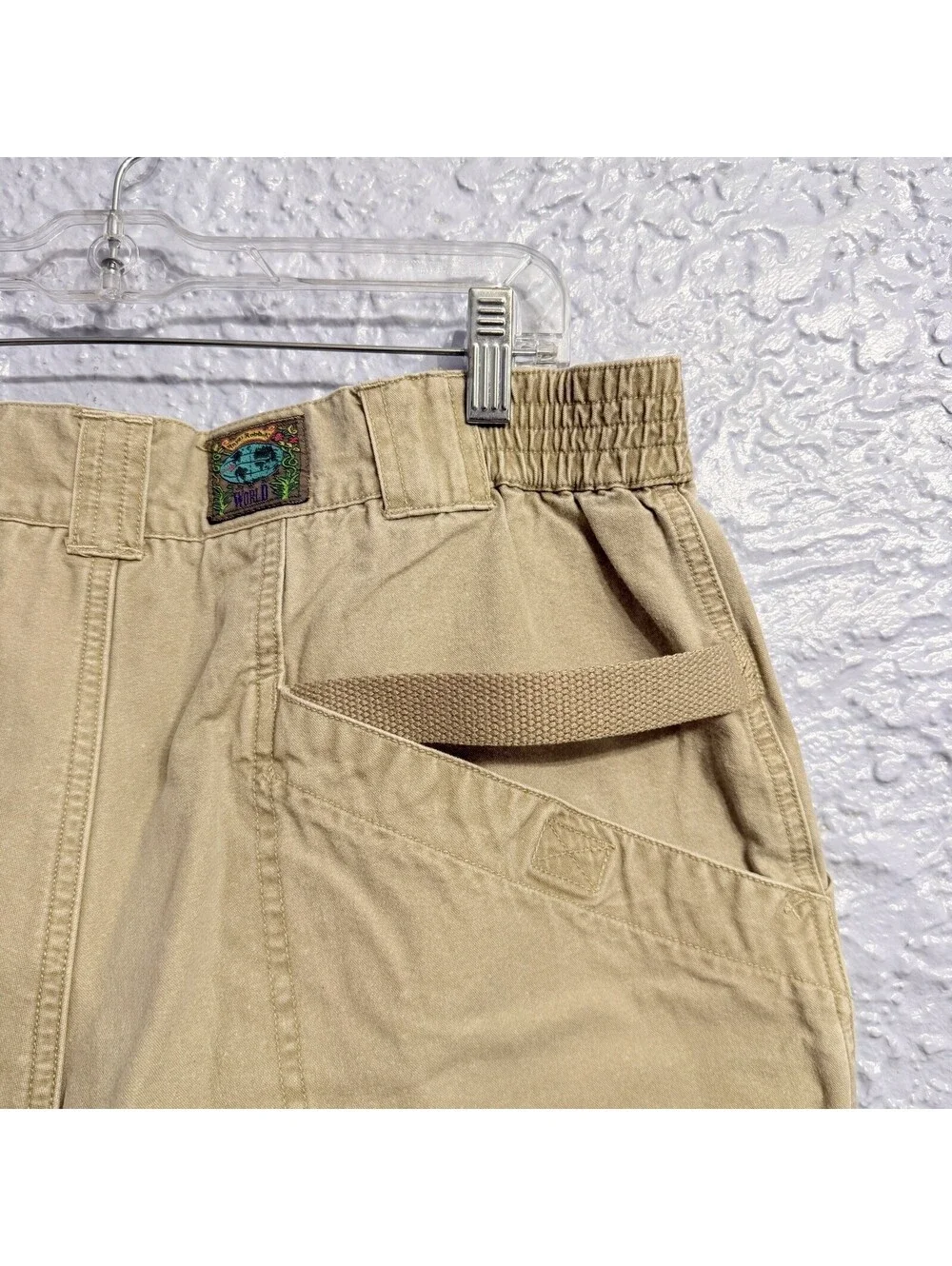 Royal Robbins Vintage Khaki Cargo Utility Hiking Shorts Size 38
